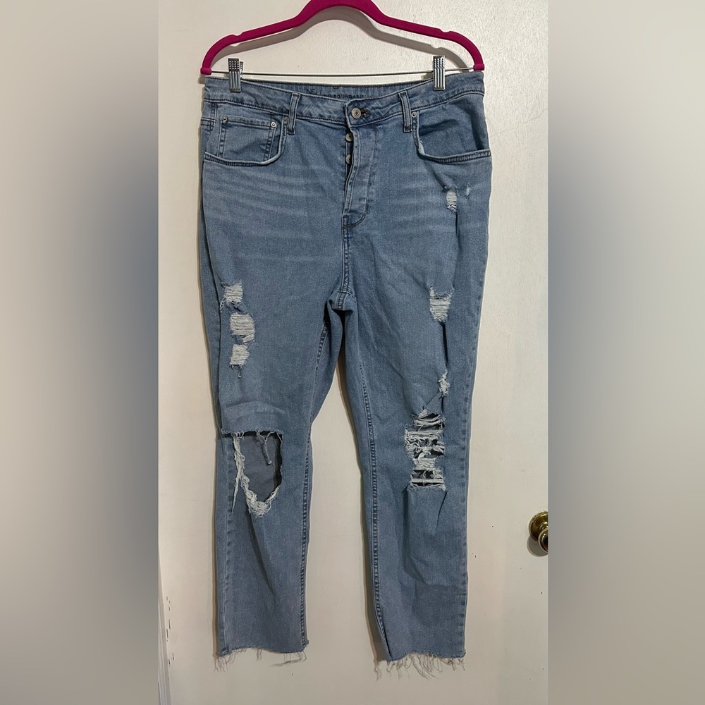 No Boundaries Juniors Light Blue Distressed Jeans